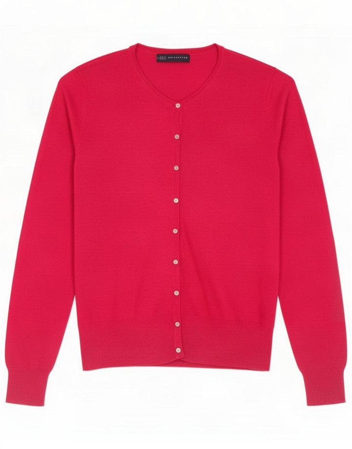 Suéter cardigã feminino Marks & Spencer Reino Unido 14 rosa médio