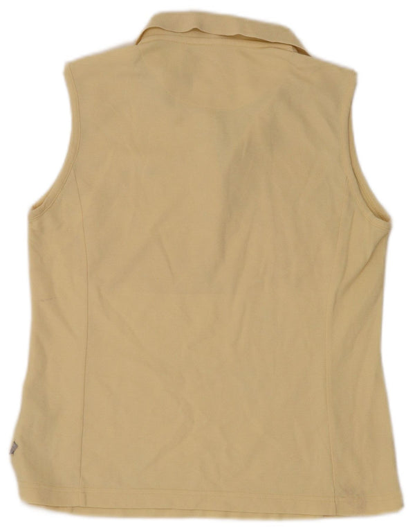 Nike Womens Sleeveless Polo shirt UK 14/16 Large Yellow