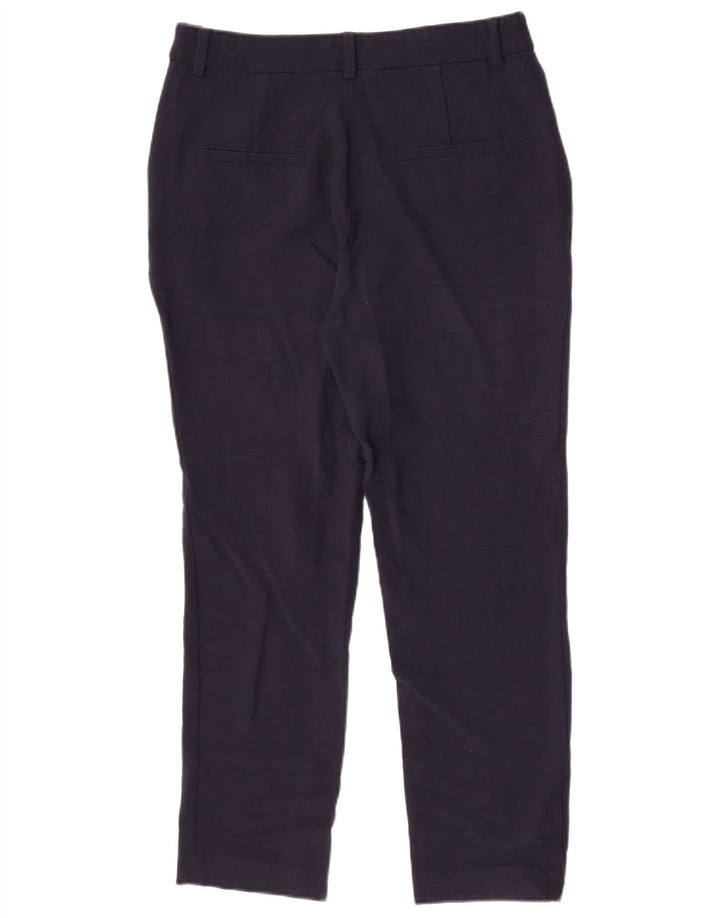 Calça feminina Slim Suit Massimo Dutti EU 40 Médio W30 L27 Lã Azul Marinho