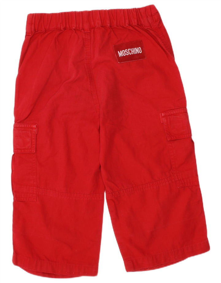 Bermuda Cargo Moschino Boys 4-5 Anos W22 Algodão Vermelho