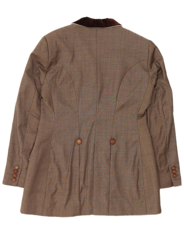 ALESSANDRO ALBANESE Womens Riding Blazer Jacket IT 44 Medium Brown