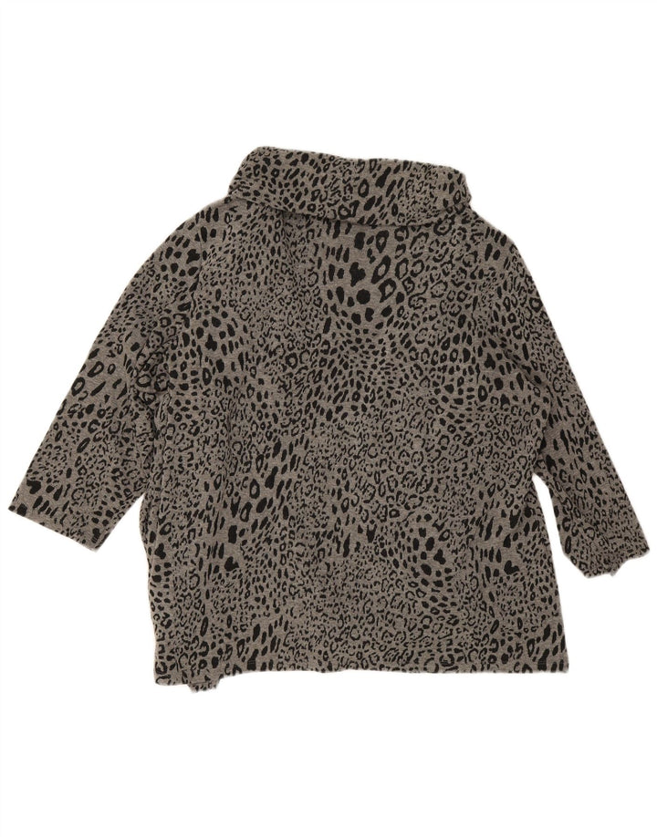 Suéter cardigã assimétrico feminino Marks & Spencer Reino Unido 20 2XL cinza