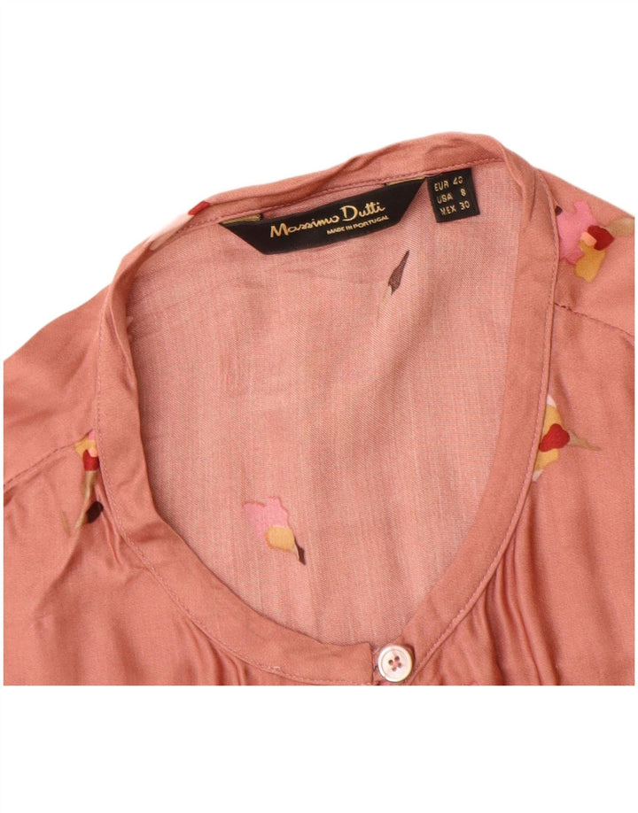 Blusa feminina Massimo Dutti EU 40 médio rosa floral viscose