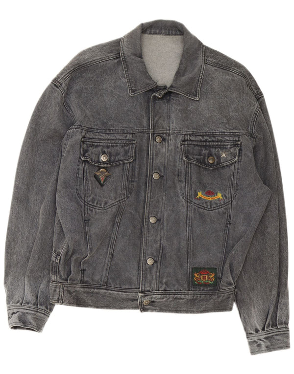 Jaqueta jeans masculina vintage UK 40 grande cinza