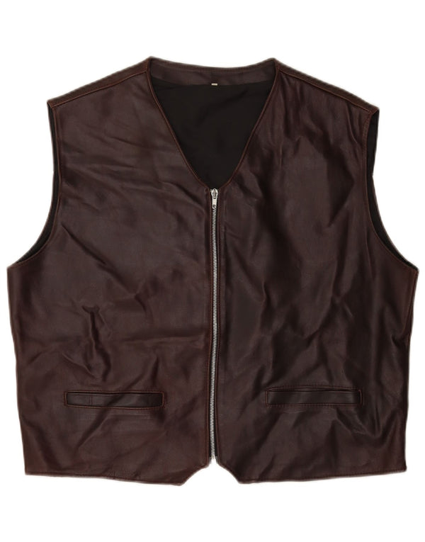 Colete Vintage Masculino XL Marrom