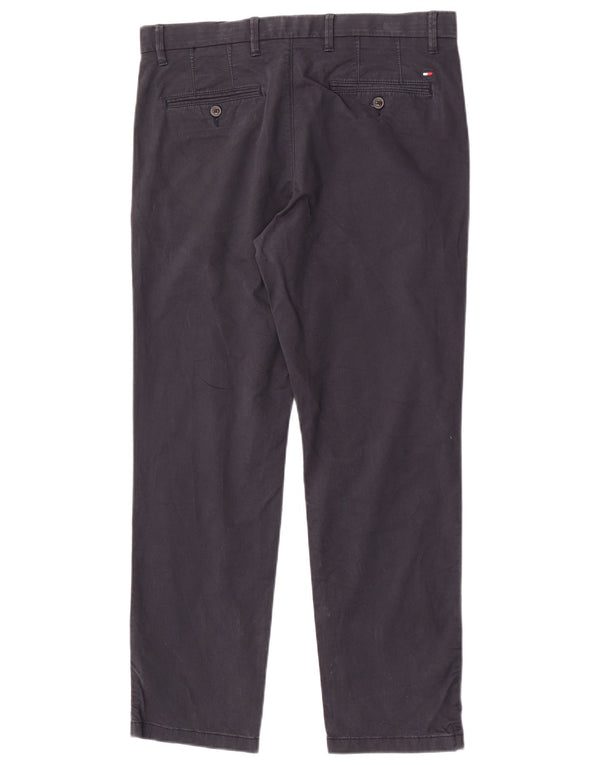 Tommy Hilfiger Calça Chino Masculina Reta W34 L30 Azul Marinho Algodão