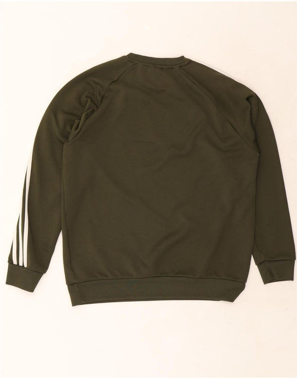 Adidas Mens Moletom Jumper Grande Poliéster Cáqui