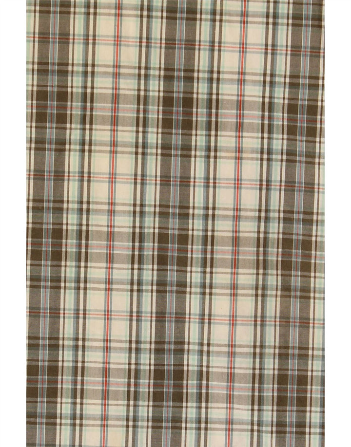 Camisa masculina de manga curta LEVI'S grande algodão xadrez cáqui