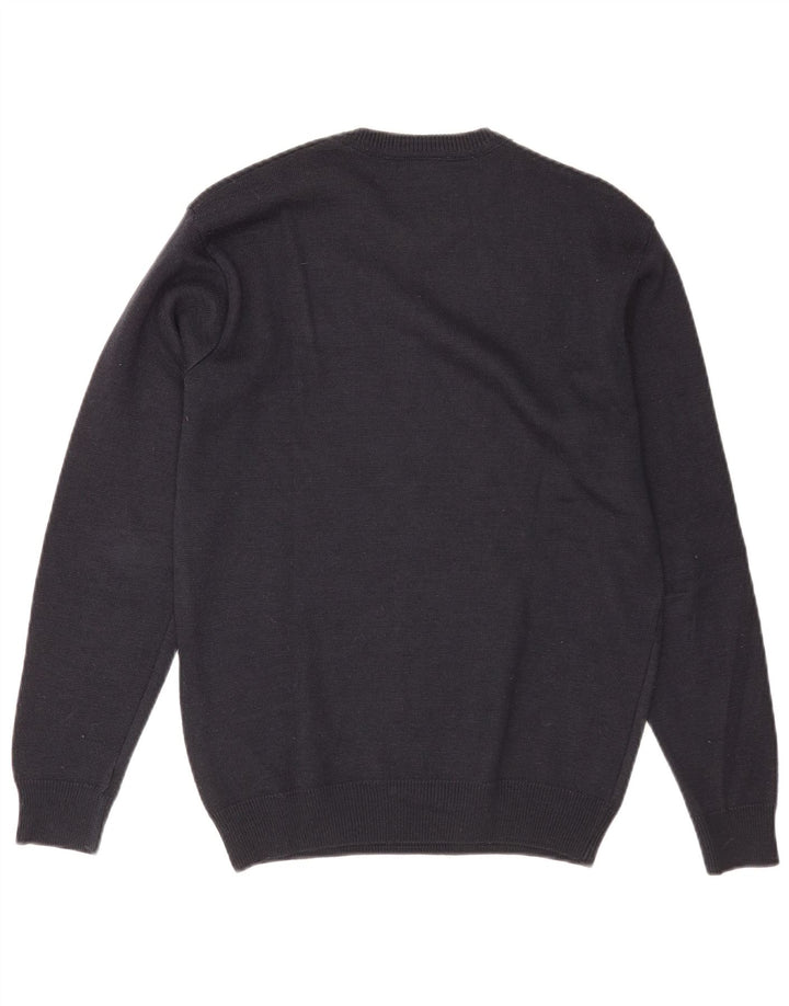 Suéter masculino Lacoste com gola redonda tamanho 5 grande lã azul marinho
