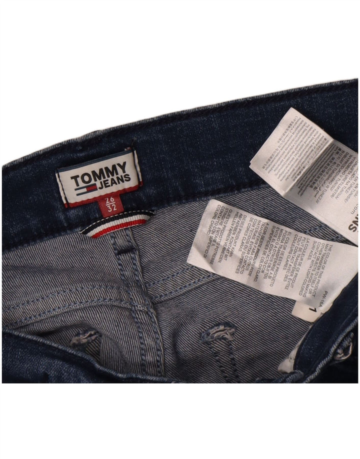 Jeans feminino Tommy Hilfiger queimado W26 L32 algodão azul
