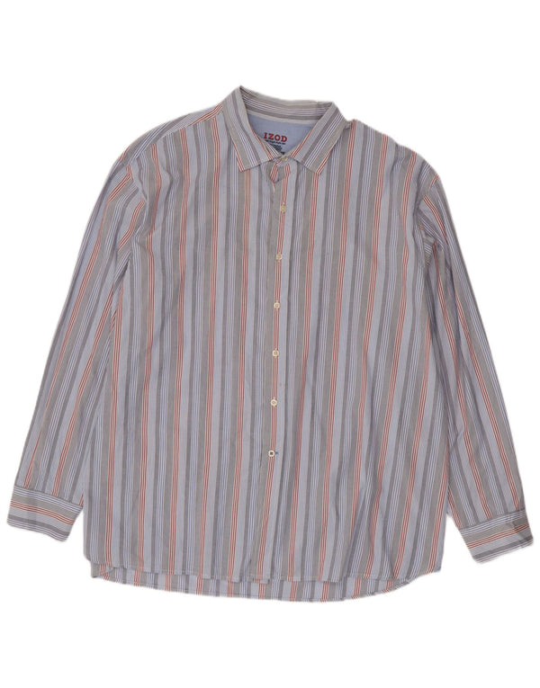 Camisa masculina Izod 2XL listrada azul