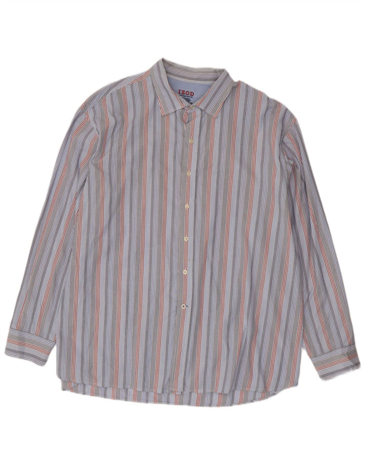 Camisa masculina Izod 2XL listrada azul