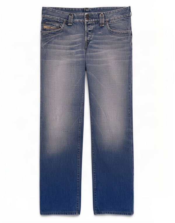 Jeans retos femininos Diesel W34 L32 algodão azul