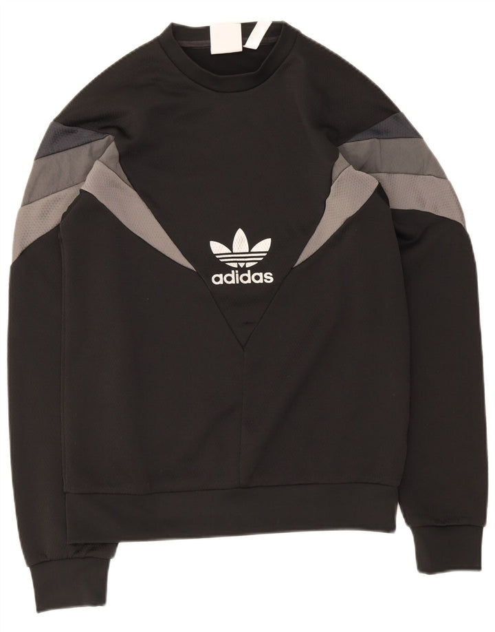 Adidas Mens Moletom Jumper XS Preto Colorblock Poliéster