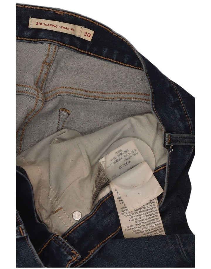 Calça jeans feminina Levi's 314 Shaping Straight W30 L32 azul algodão