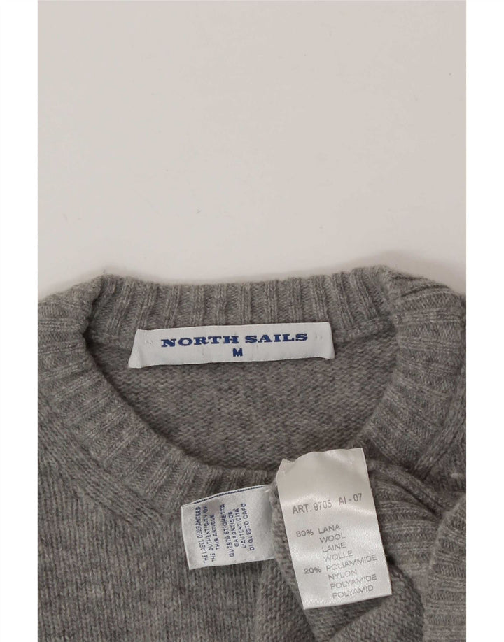 Suéter masculino com gola redonda North Sails Lã cinza médio