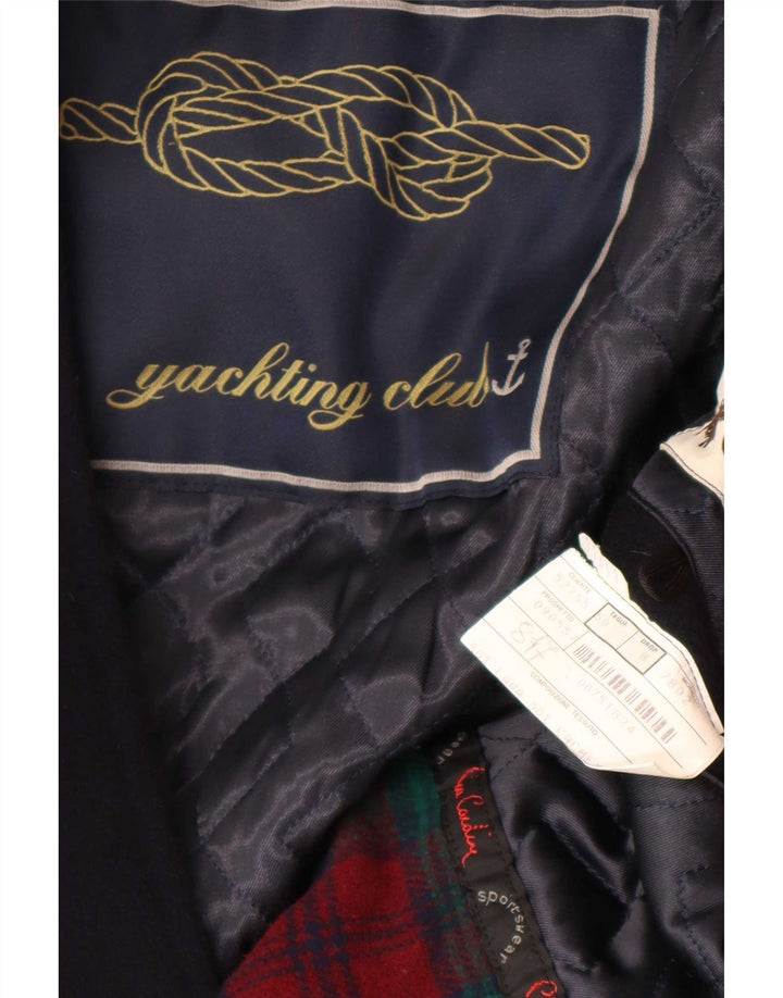 Sobretudo masculino do Yachting Club IT 50 grande lã azul marinho