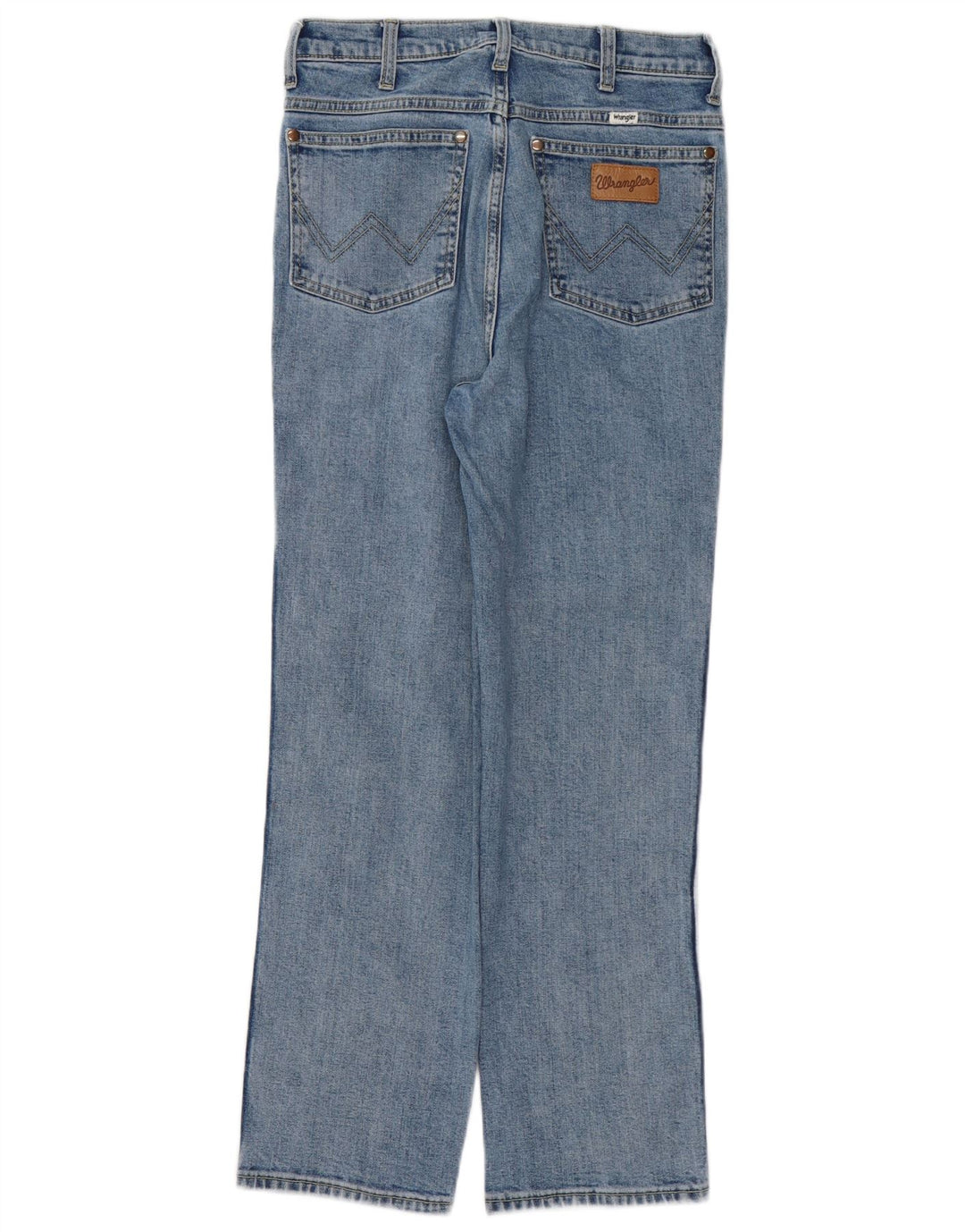 Calça jeans reta feminina WRANGLER Wild West cintura alta W27 L27 algodão azul