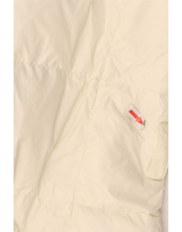 Casaco acolchoado feminino Ralph Lauren UK 14 médio off white nylon