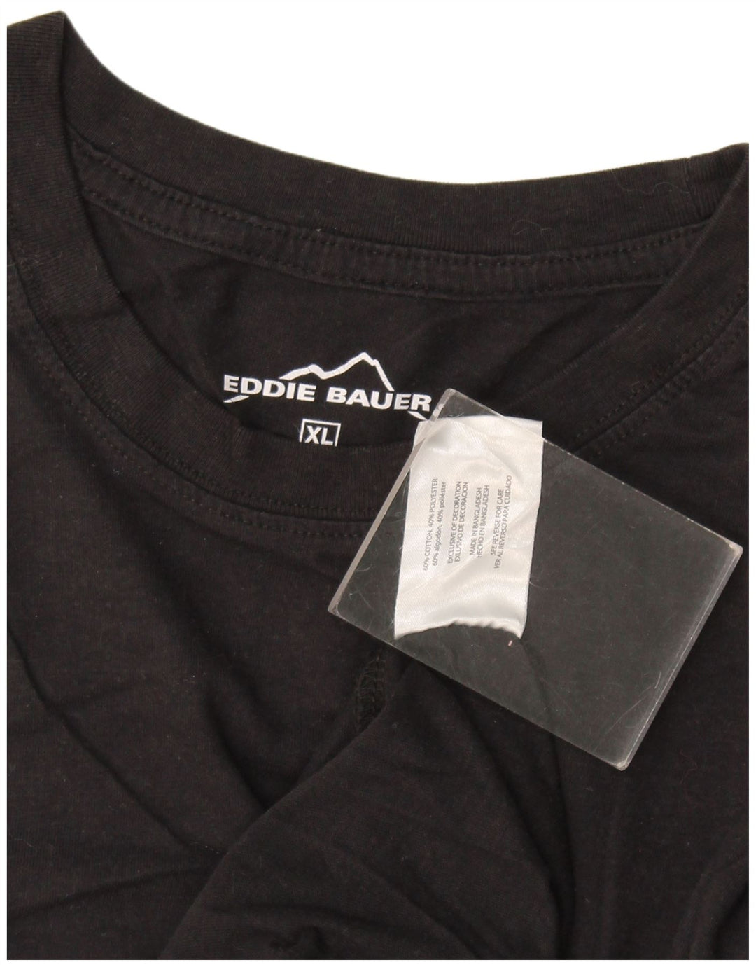 Camiseta masculina Eddie Bauer Top XL algodão preto