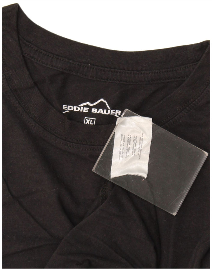 Camiseta masculina Eddie Bauer Top XL algodão preto