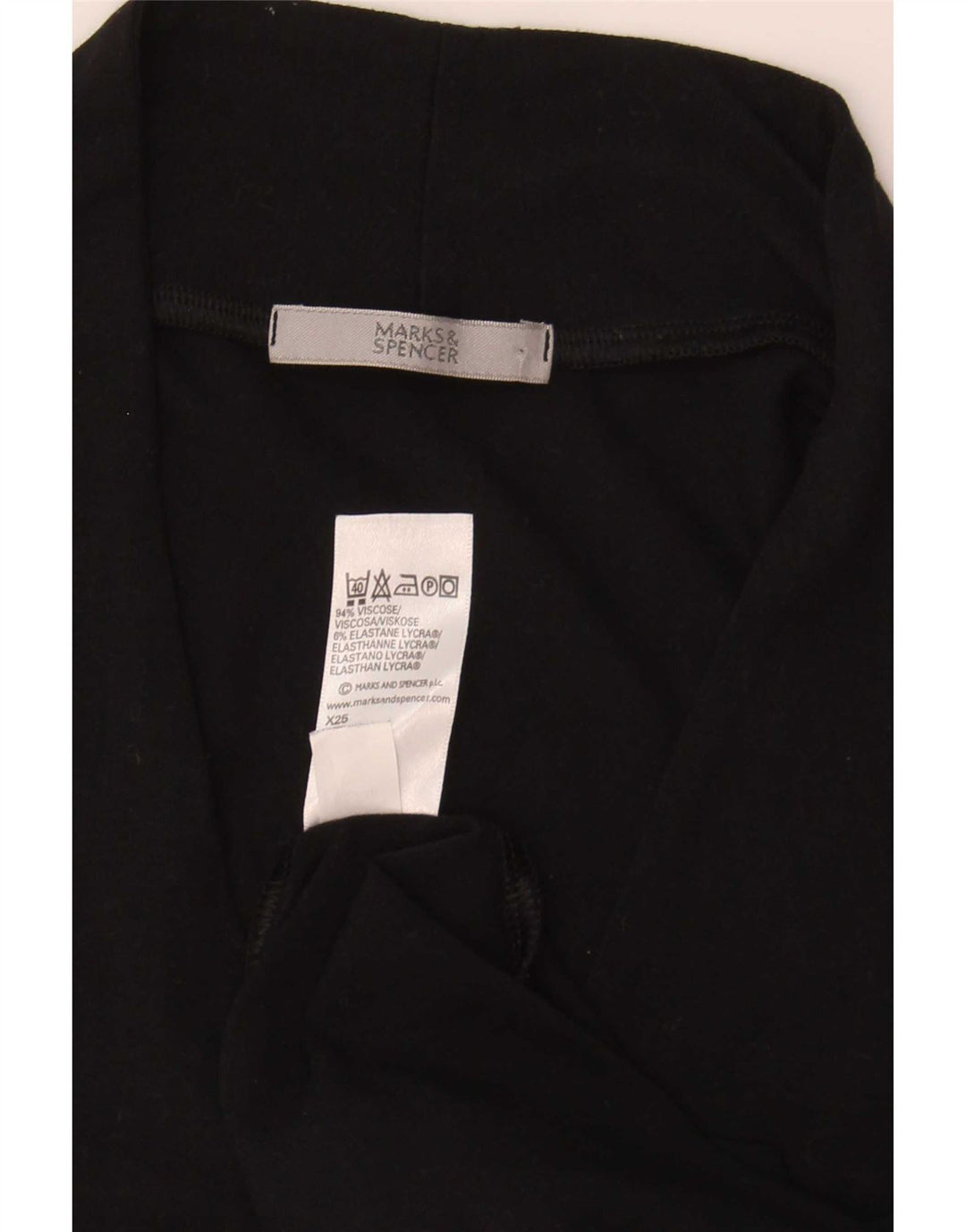 Colete feminino Marks & Spencer UK 16 grande viscose preta
