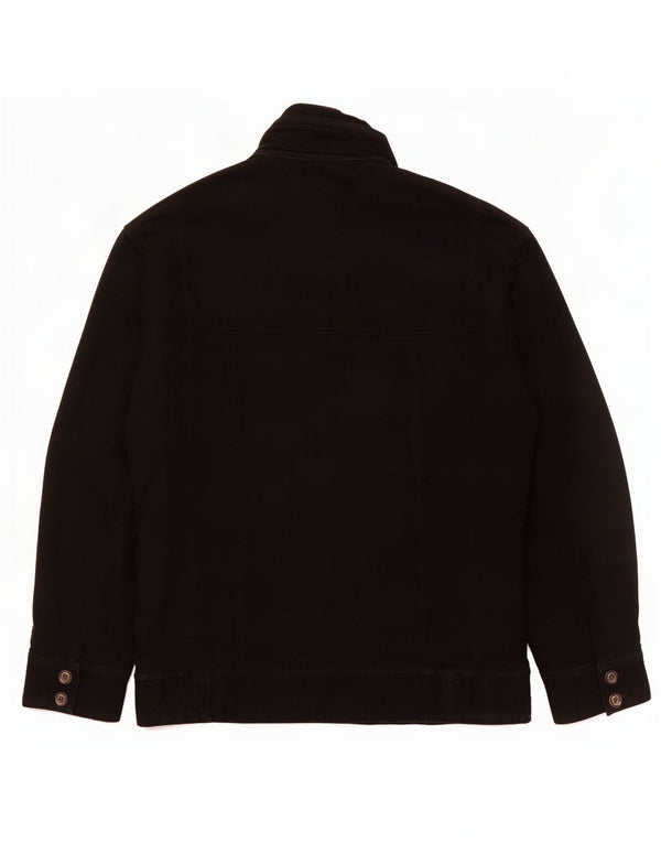 Jaqueta masculina vintage de camurça bomber UK 38 média preta