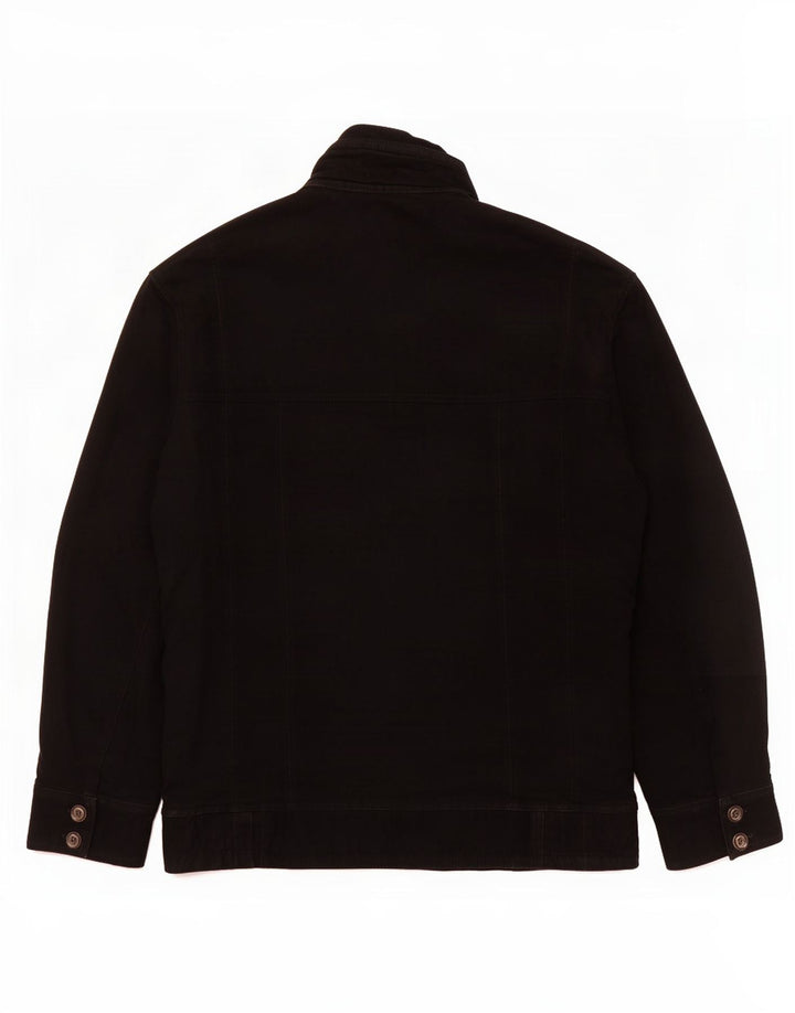 Jaqueta masculina vintage de camurça bomber UK 38 média preta