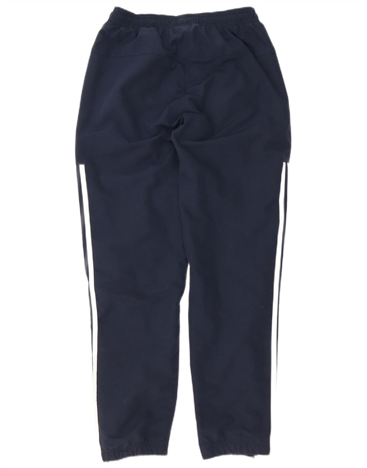 Calça de treino masculina Adidas pequena azul marinho colorblock poliéster
