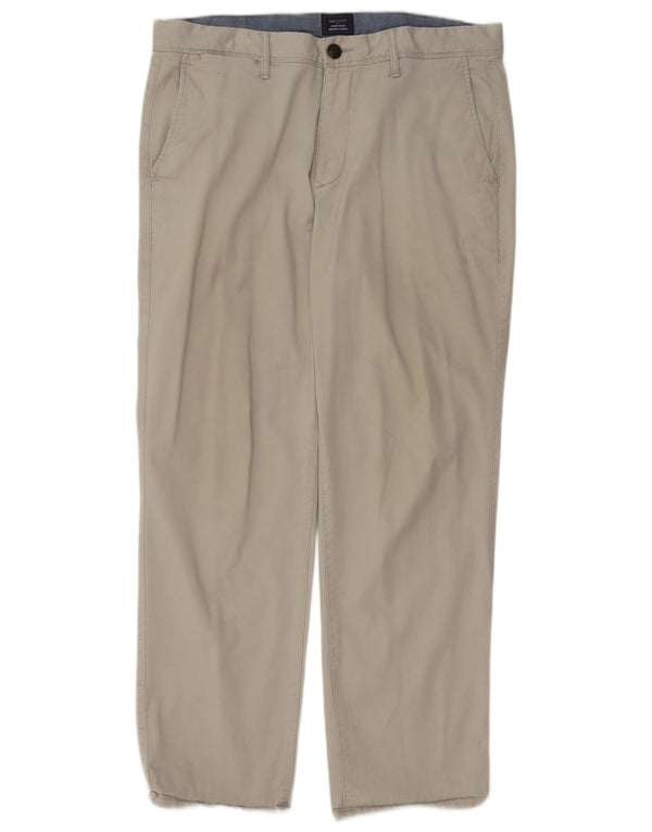 Calça Chino Reta Masculina Gap W34 L30 Algodão Cinza