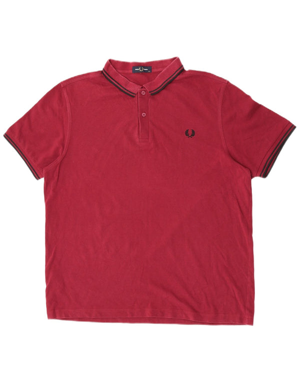Camisa polo masculina Fred Perry 2XL algodão Borgonha