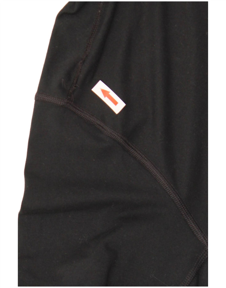Nike Mens Dri Fit Zip Neck Pullover Treino Top Médio Preto Poliéster