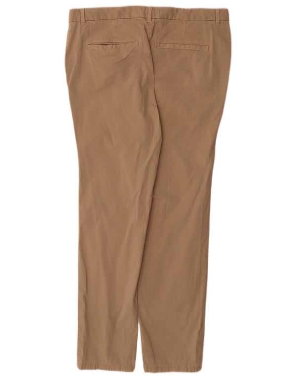 Calça Chino Feminina Marks & Spencer Slim UK 14 Grande W34 L30 Algodão Bege