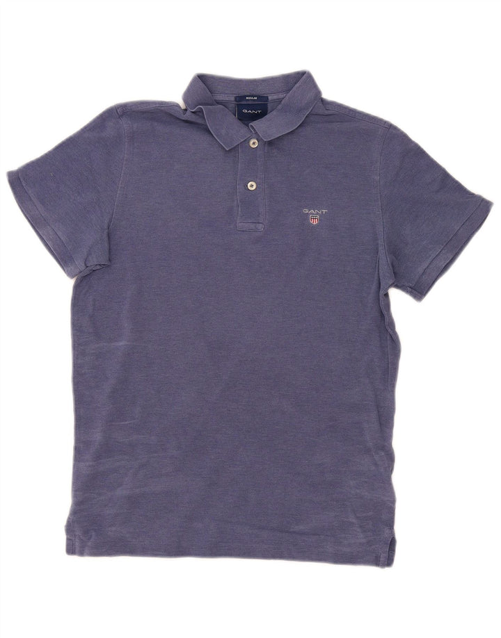 Camisa polo masculina Gant Regular Fit pequena azul