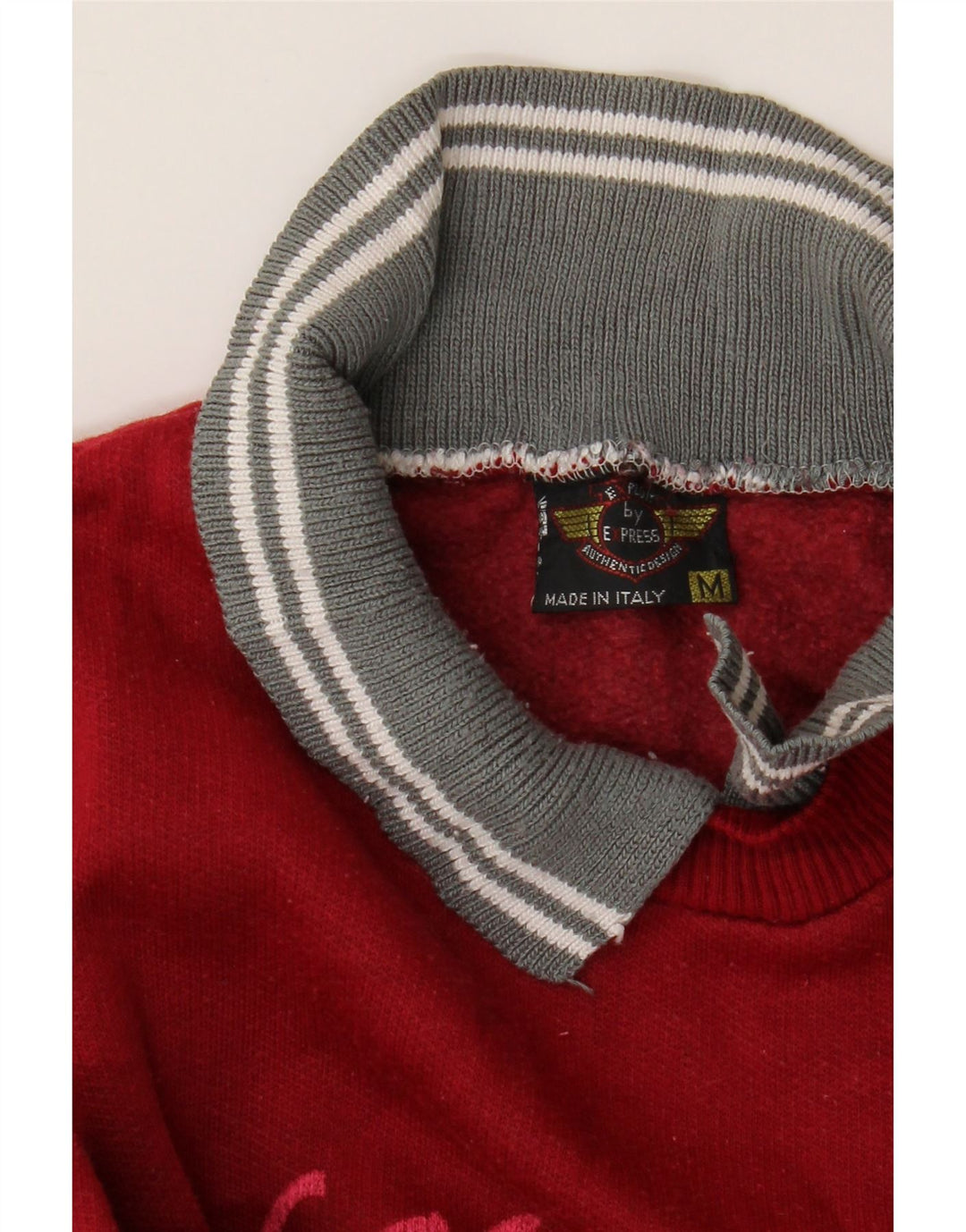 EXPRESS feminino oversized gráfico moletom jumper UK 14 médio vermelho