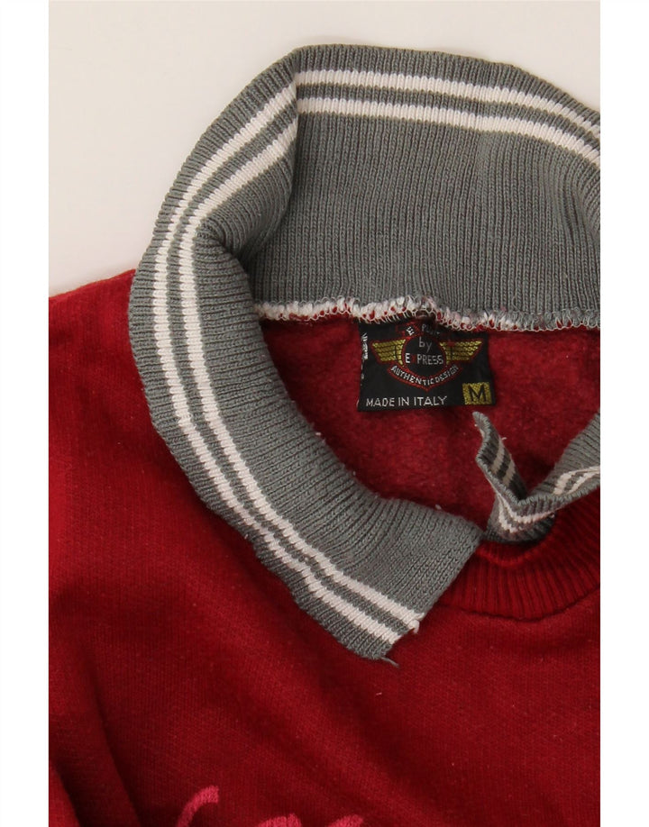 EXPRESS feminino oversized gráfico moletom jumper UK 14 médio vermelho