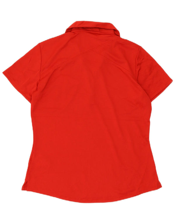 Camisa Polo Feminina Adidas UK 12/14 Médio Poliéster Vermelho