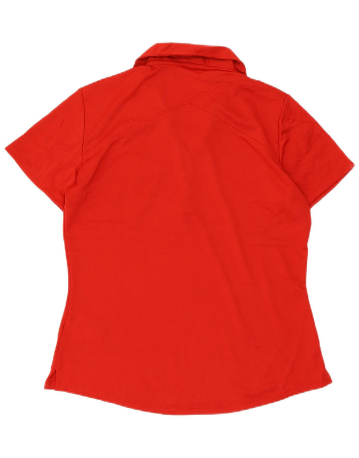 Camisa Polo Feminina Adidas UK 12/14 Médio Poliéster Vermelho