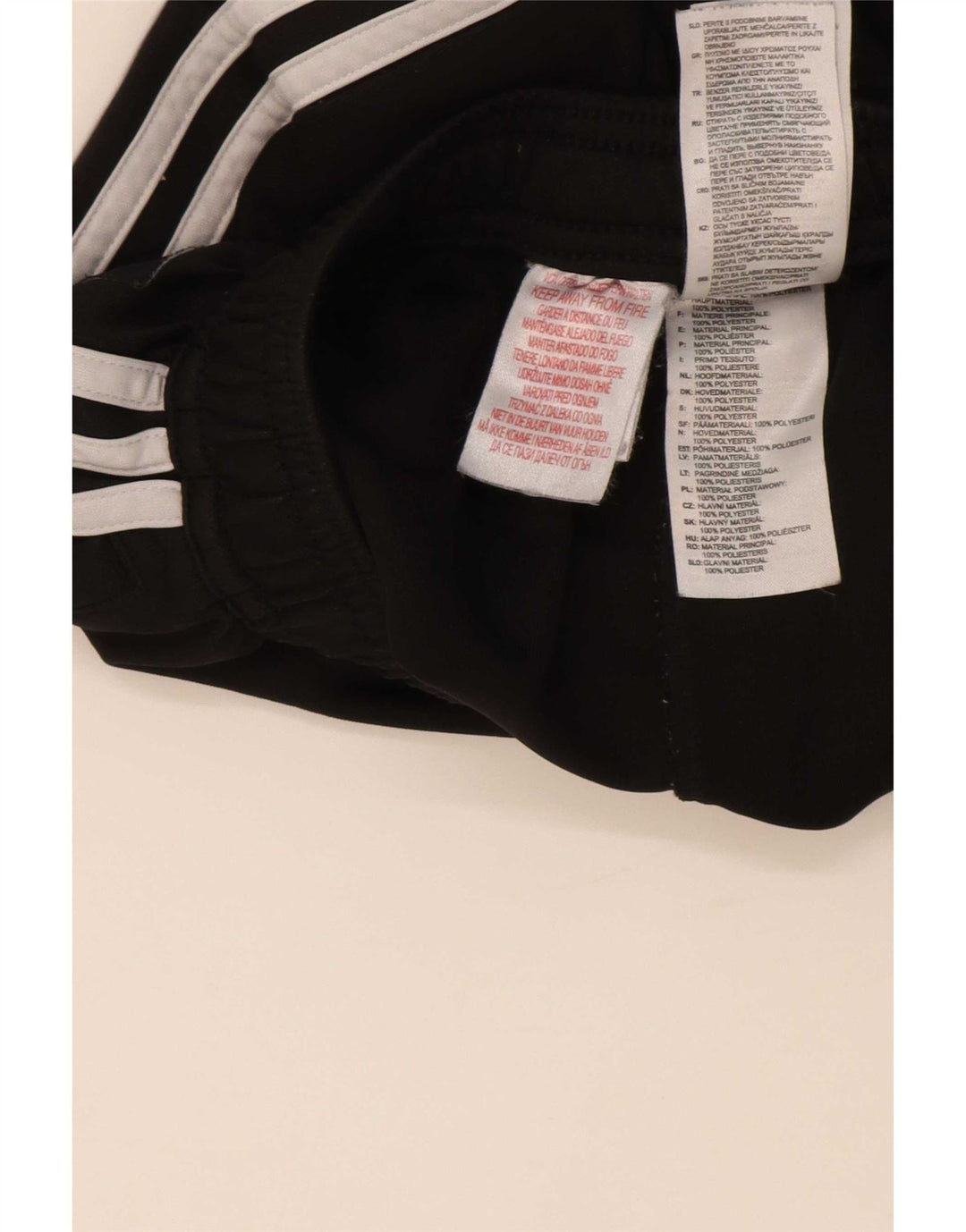 Calças de treino Adidas meninos 11-12 anos poliéster preto