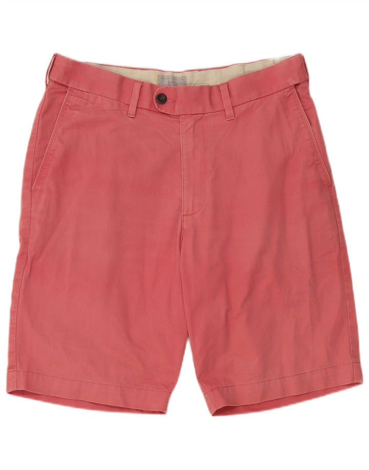 Shorts chino masculino Marks & Spencer W32 algodão vermelho médio