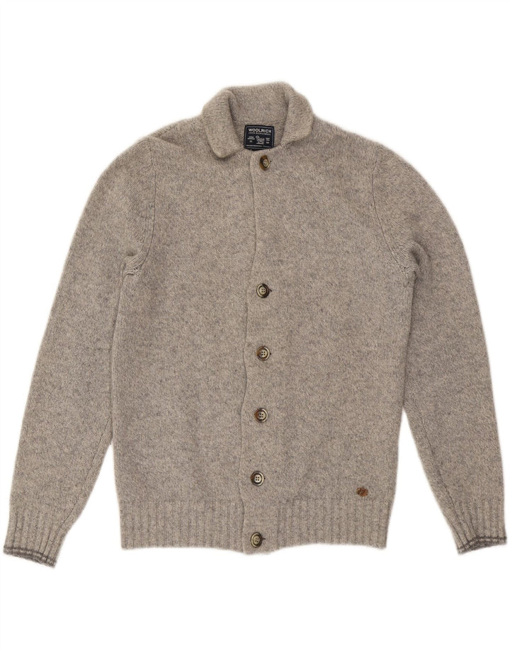 Suéter cardigã masculino WOOLRICH XS lã cinza