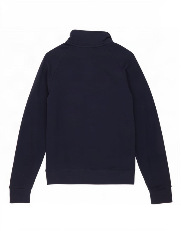 Adidas Meninos Zip Neck Pullover Treino Top 13-14 Anos Azul Marinho Algodão