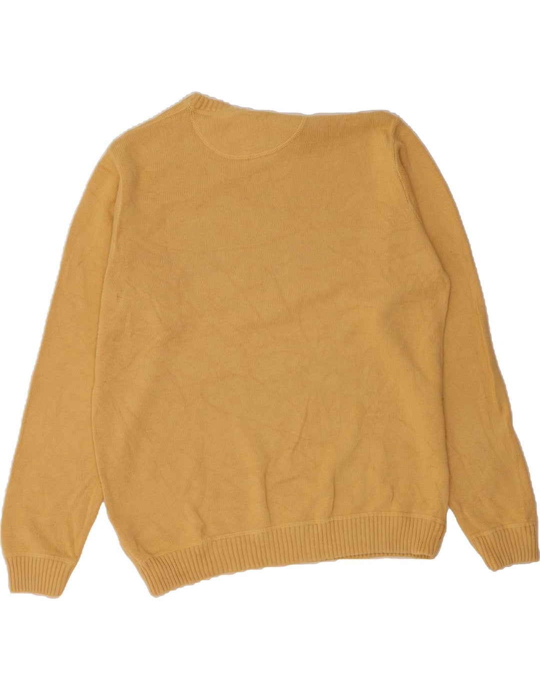 EDDIE BAUER Mens Tall Crew Neck Jumper Sweater XL Yellow Cotton Vintage Eddie Bauer and Second-Hand Eddie Bauer from Messina Hembry 