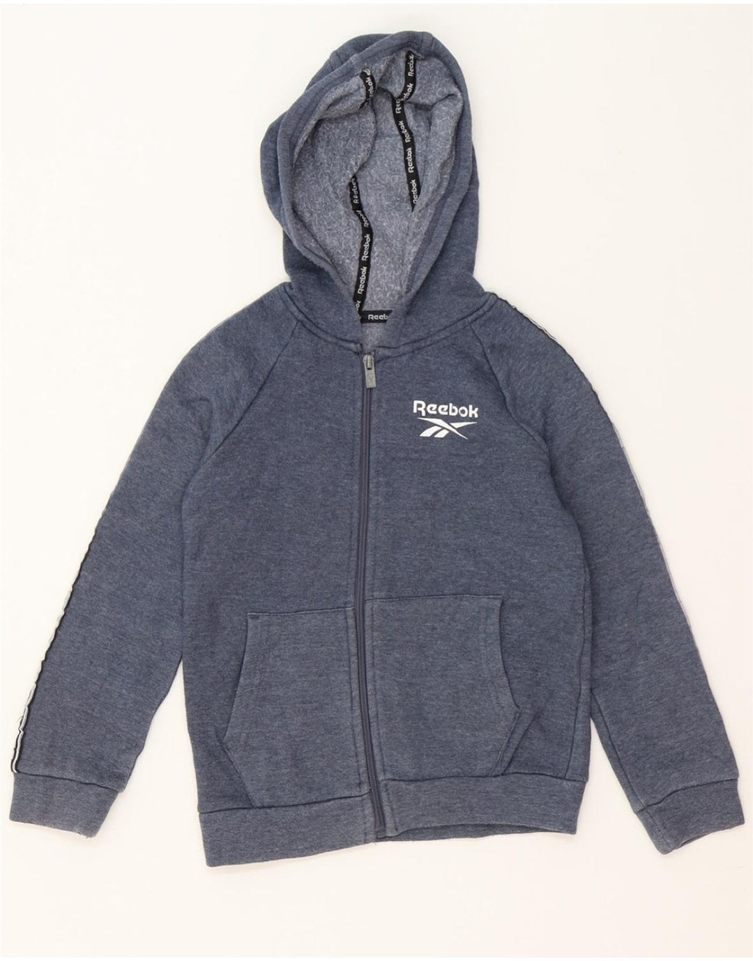 ADIDAS Boys Graphic Zip Hoodie Sweater 3-4 Years Blue Cotton Vintage Adidas and Second-Hand Adidas from Messina Hembry 