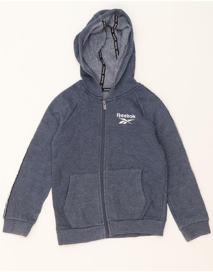 ADIDAS Boys Graphic Zip Hoodie Sweater 3-4 Years Blue Cotton Vintage Adidas and Second-Hand Adidas from Messina Hembry 