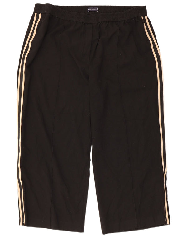 Calça de treino feminina Marks & Spencer UK 24 4XL poliéster preto