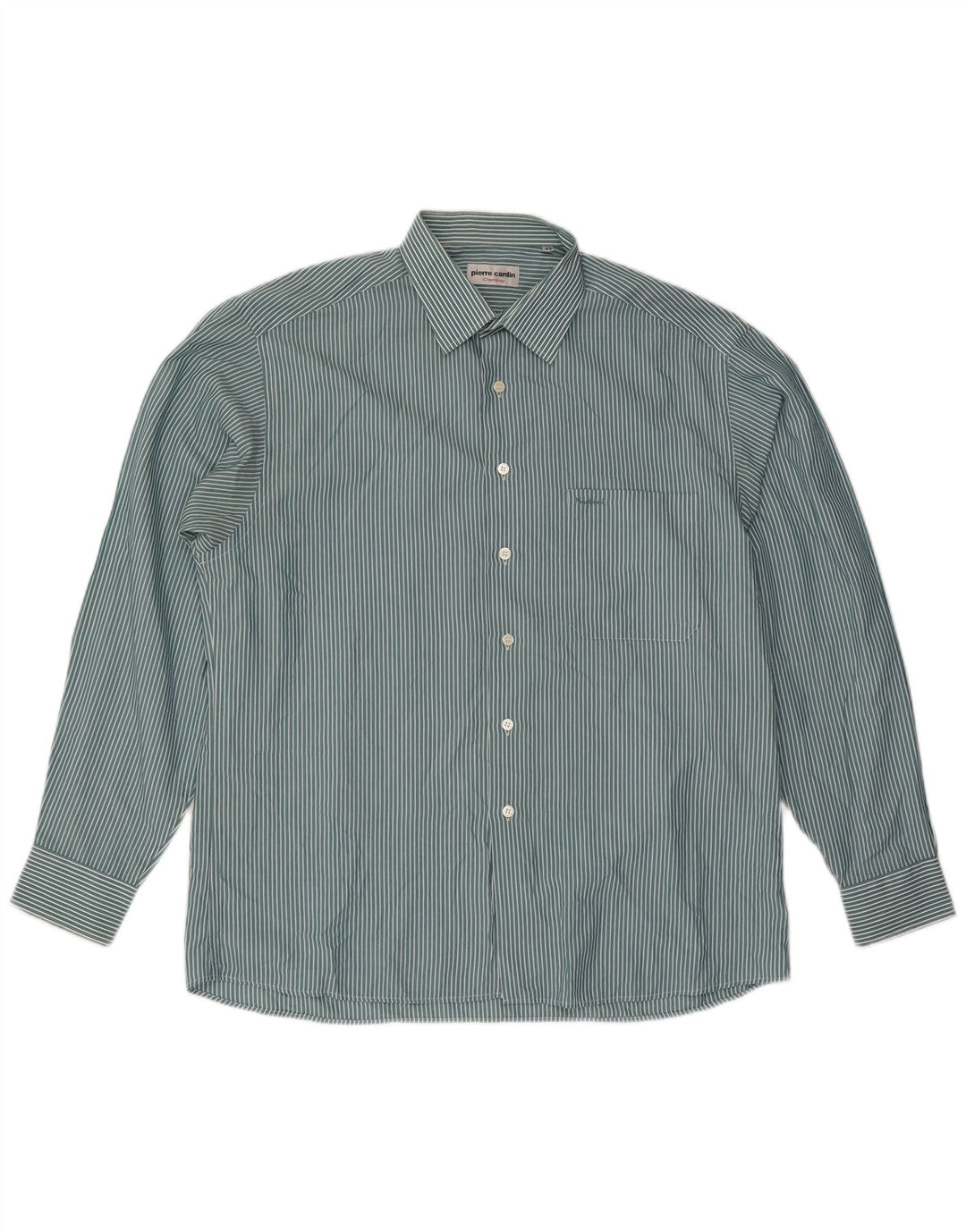Camisa masculina Pierre Cardin tamanho 43 XL listra azul