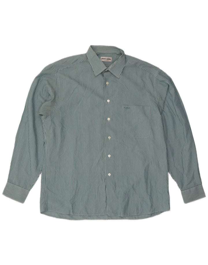 Camisa masculina Pierre Cardin tamanho 43 XL listra azul
