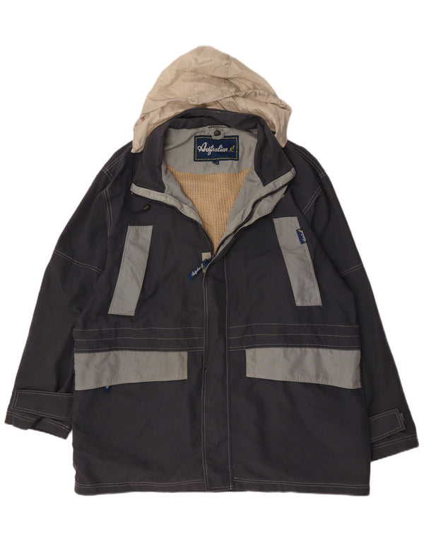 Jaqueta corta-vento masculina AUSTRALIAN L'ALPINA UK 42 XL azul marinho colorblock