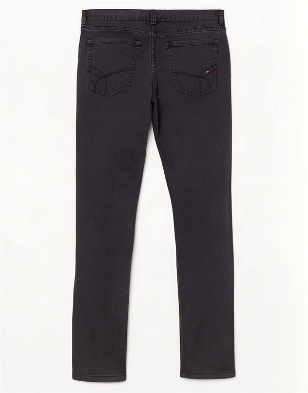 Calça casual slim feminina Tommy Hilfiger W29 L32 algodão cinza